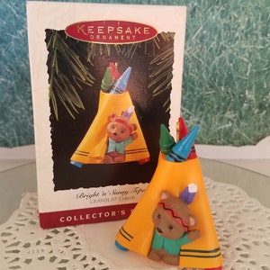 Bright n Sunny Tepee Crayola Crayon Hallmark Ornament 1995