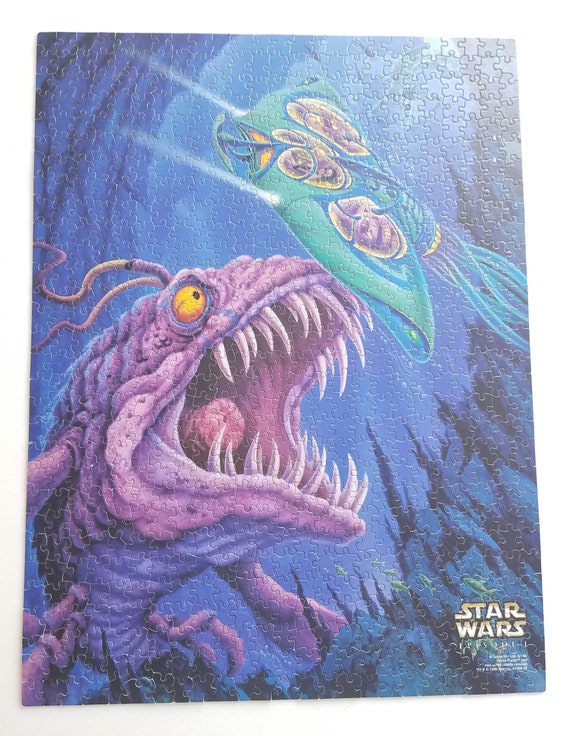 Vintage Star Wars Episode 1 Gungan Sub Escape 750 Piece Puzzle