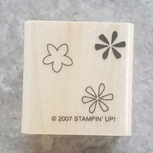 Stampin Up Three Different Flowers Single Stamp #A65