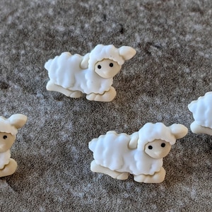 4 Little Sheep Shank Buttons Size 5/8"