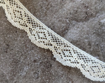 Vintage Cream Diamond Lace Trim 3 yards