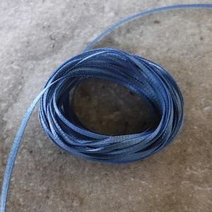 Antique Blue Slim Ribbon 5 Yards