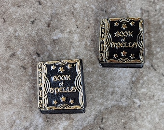 2 Book of Spells Shank Buttons Size 3/4"