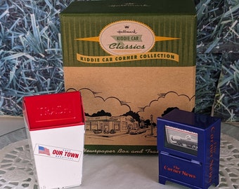 Newspaper Box & Trash Can Set Hallmark Kiddie Car Classics