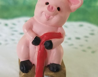 Pig Merry Miniature Christmas 1991