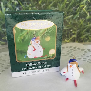 Holiday Flurries Hallmark Miniature Ornament Christmas 2001