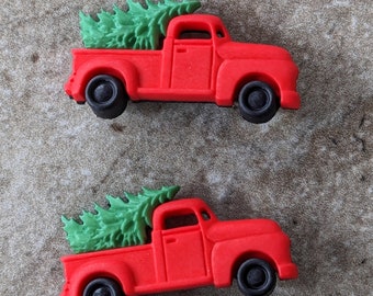 2 Truck with Tree Shank Buttons Size 1 1/2"