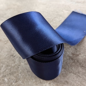 Dark Blue Satin Ribbon 2 yards