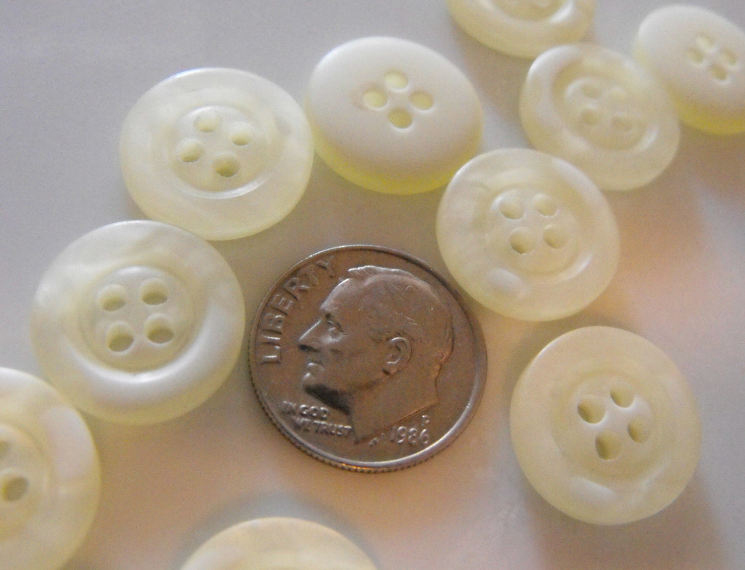 22 Ivory Small Raised Center Round Buttons Size 9/16" - Etsy
