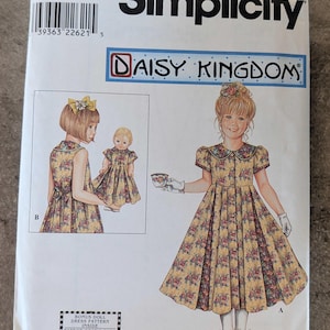 Simplicity Pattern Child&#39;s  and Girls Dress and Doll Dress 8561 Complete Cut size 7-12