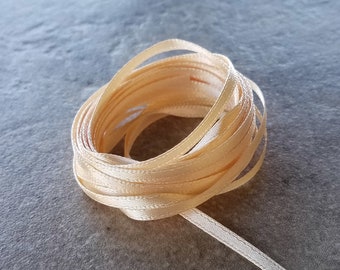 Thin Stictched Ribbon, Yellow, Solid Stitched Center Ribbon, Cotton Stitch  Ribbon in Canary Yellow, Crafts and Gift Wrapping Supply, 5 Yards 
