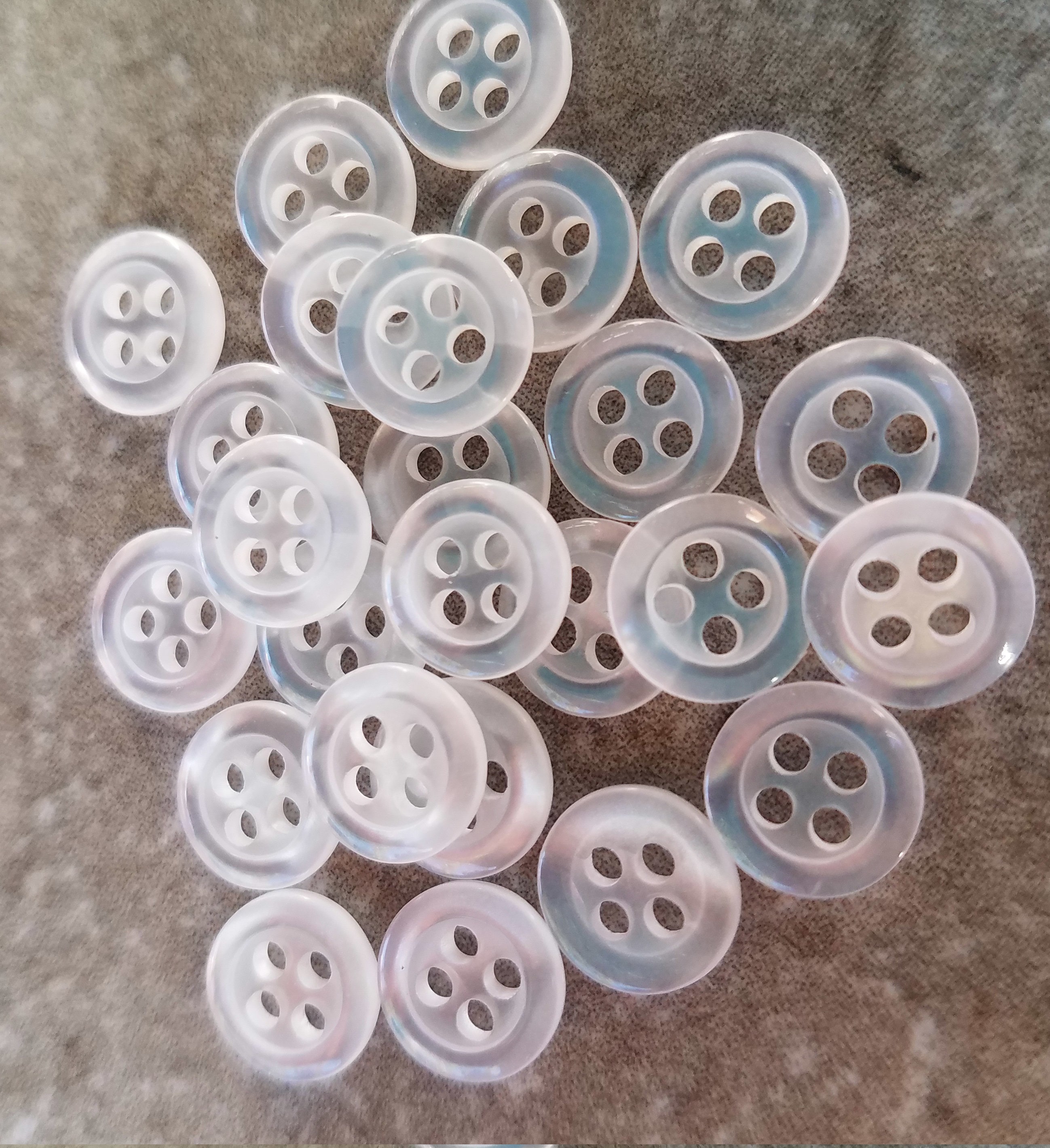 Sewing Buttons, 25mm Buttons, 1 Inch Round Buttons, Flat Back Buttons, Bulk  Buttons, Resin Buttons, Plastic Buttons, WHITE, CLEAR, or BLACK 