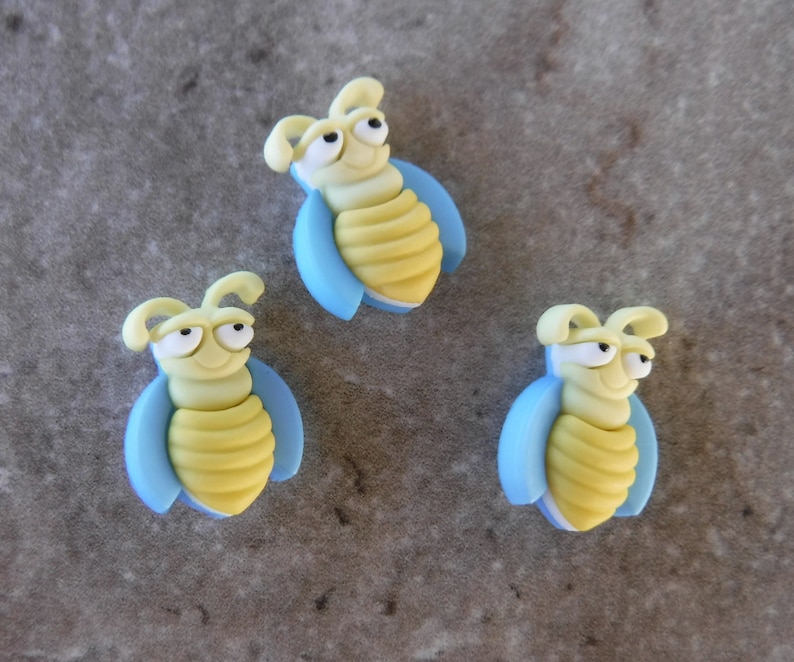 Firefly Buttons 3 Bug Eyed Firefly Shank Buttons Size 9/16