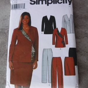 Simplicity Pattern Misses Skirt, Slim Pants and Lined Jackets 7100 Complete Uncut size 14,16,18,20