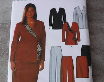 Simplicity Pattern Misses Skirt, Slim Pants and Lined Jackets 7100 Complete Uncut size 14,16,18,20