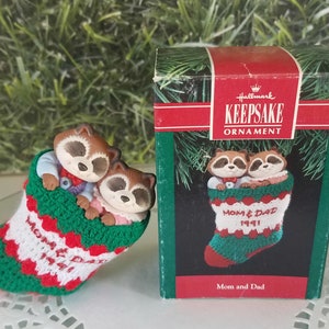 Mom and Dad Hallmark Ornament 1991
