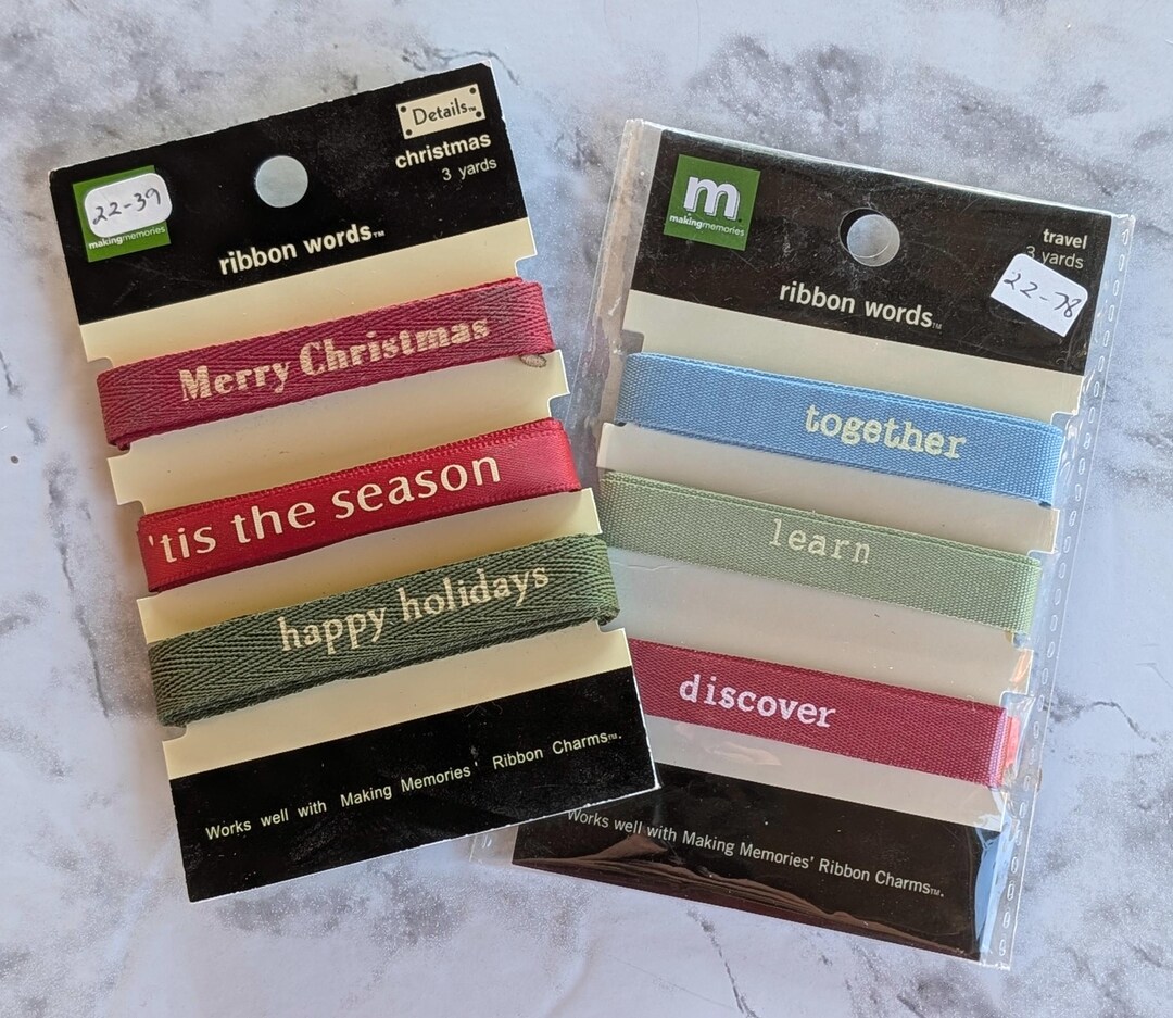 Making Memories Ribbon Words You Choose the Style - Etsy