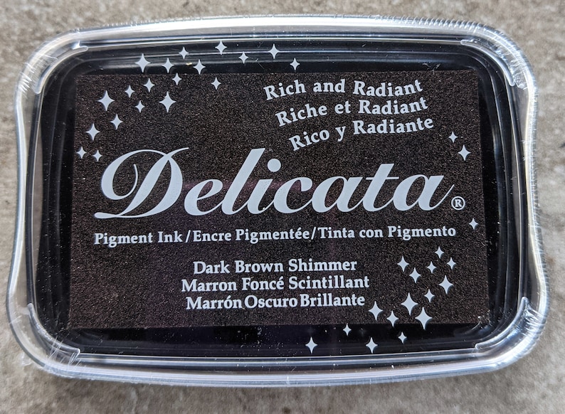 Delicata Metallic Pigment Ink Pad by Tsukineko Dark Brown Shimmer