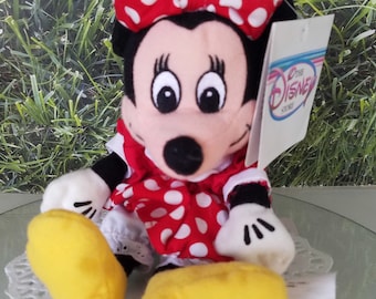 Minnie Mouse Disney Store Bean Bag Plush with Original Tag