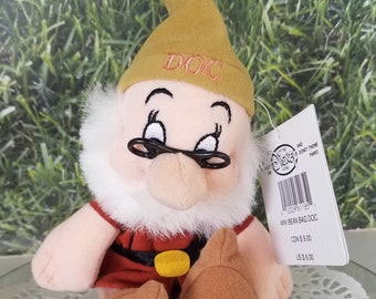 Doc The Disney Store Bean Bag Plush with Original Tag