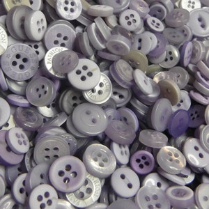 Light Purple Buttons 50 Small Assorted Round Sewing Crafting - Etsy