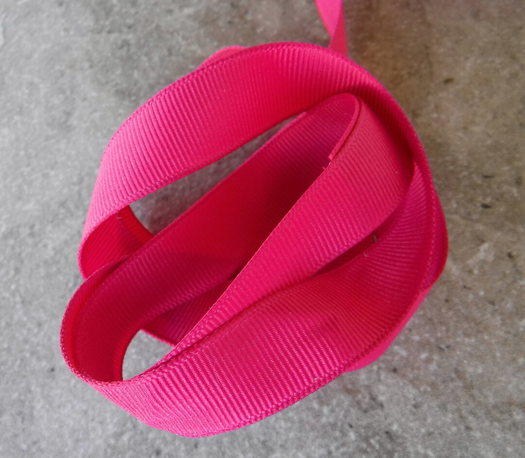 Dark Punch Pink Grosgrain Ribbon 4 1/2 Yards - Etsy