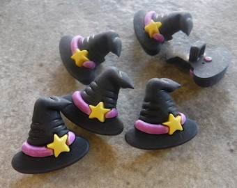 4 Witches Hat Shank Buttons