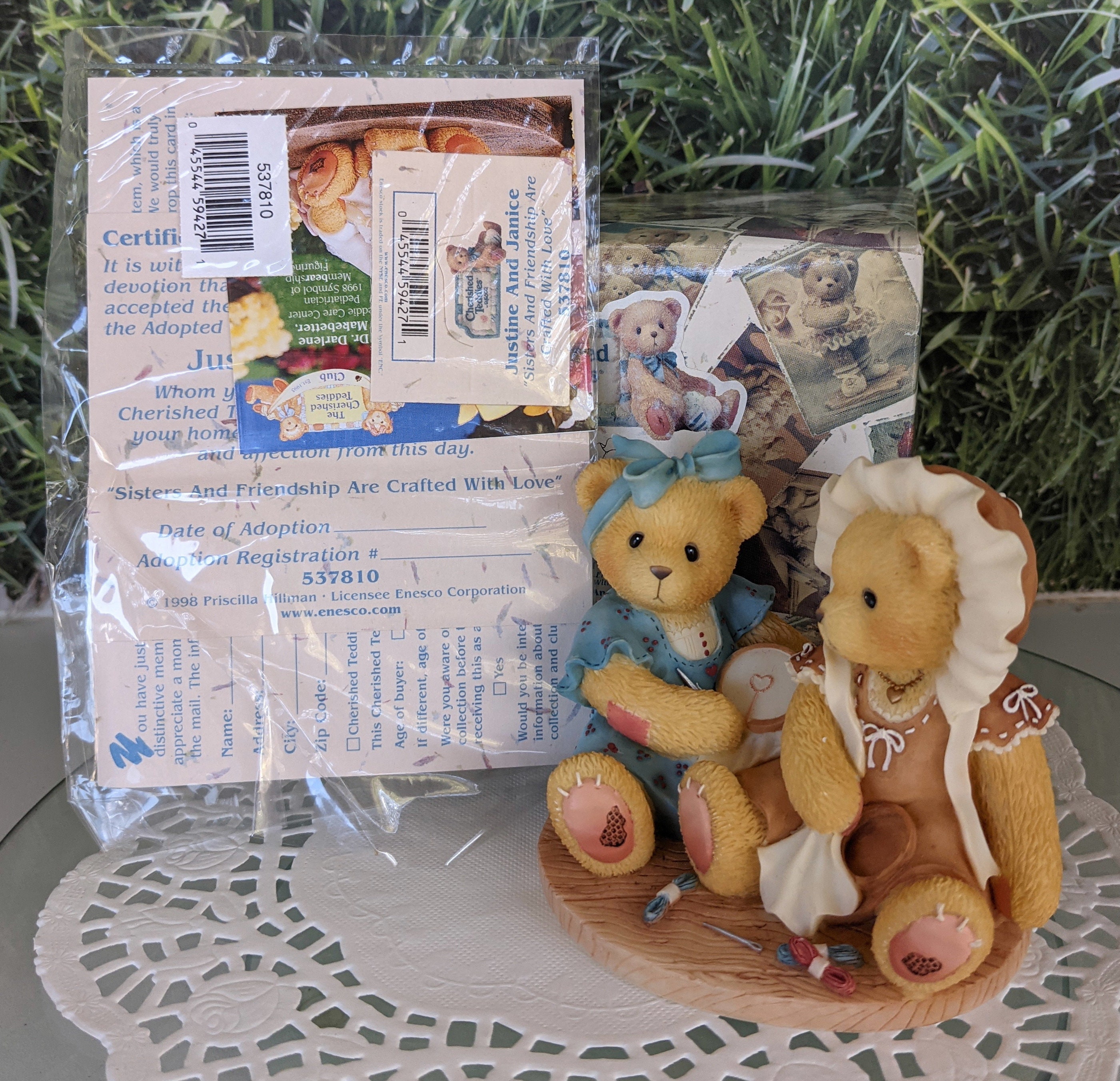 Justine and Janice Cherished Teddies Figurine - Etsy