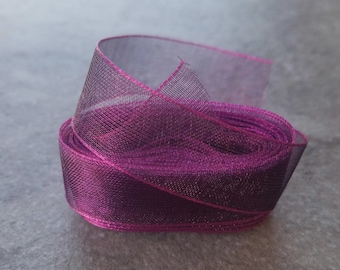 Purple Organza Ribbon 5 Yards
