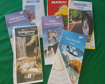 Vintage and New Road Maps