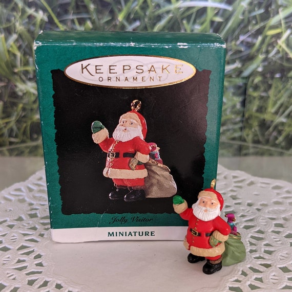 Jolly Visitor Hallmark Miniature Ornament Christmas 1994 Etsy