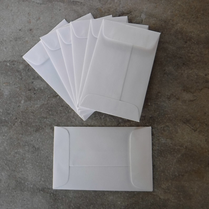 White or Kraft Envelopes Coin Envelopes