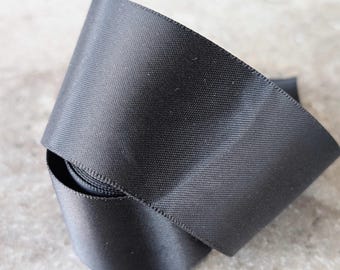 Pure Black Satin Ribbon You choose the length