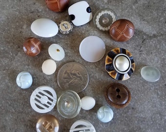 20 Vintage Buttons Shank Grab Bag