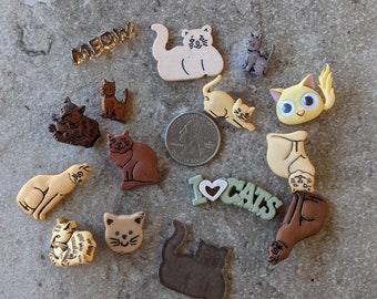 15 Cat Buttons - Grab Bag