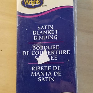 Wrights Single Fold PC794-078 Satin Blanket Binding - Yale Blue 4.75 Yd, 2  wide