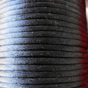 Black Rattail Cording Ribbon 3MM 5 yards