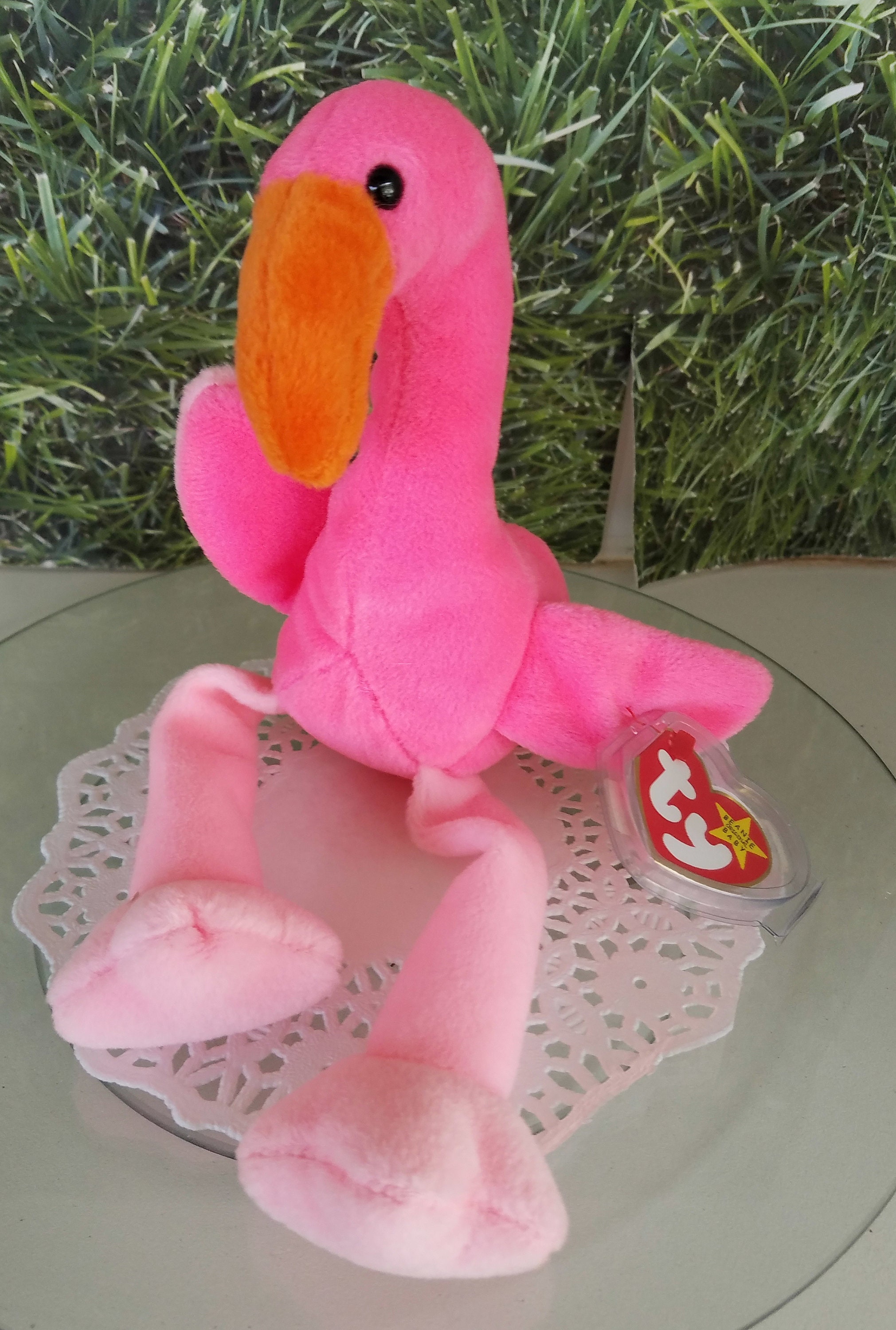 Pinky The Flamingo Beanie Babies Vintage Ty 1995 With Original Etsy