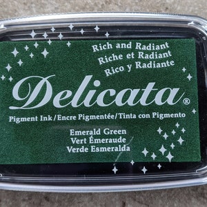 Delicata Metallic Pigment Ink Pad by Tsukineko Emerald Green