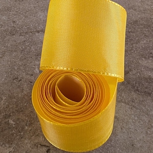 Sunset Yellow Stitched Edge Ribbon 1 1/2 Yards