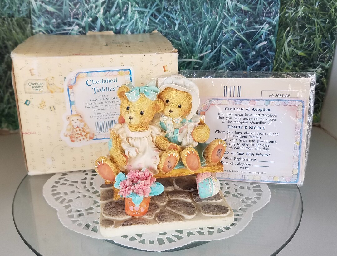 Enescoテディベア Tracie&Nicole Tracie and Nicole Cherished Teddies Figurine - Etsy
