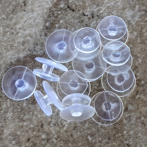 10 Clear Blank Shoe Charms Plastic Great Converting Flat Back Buttons for Crocs