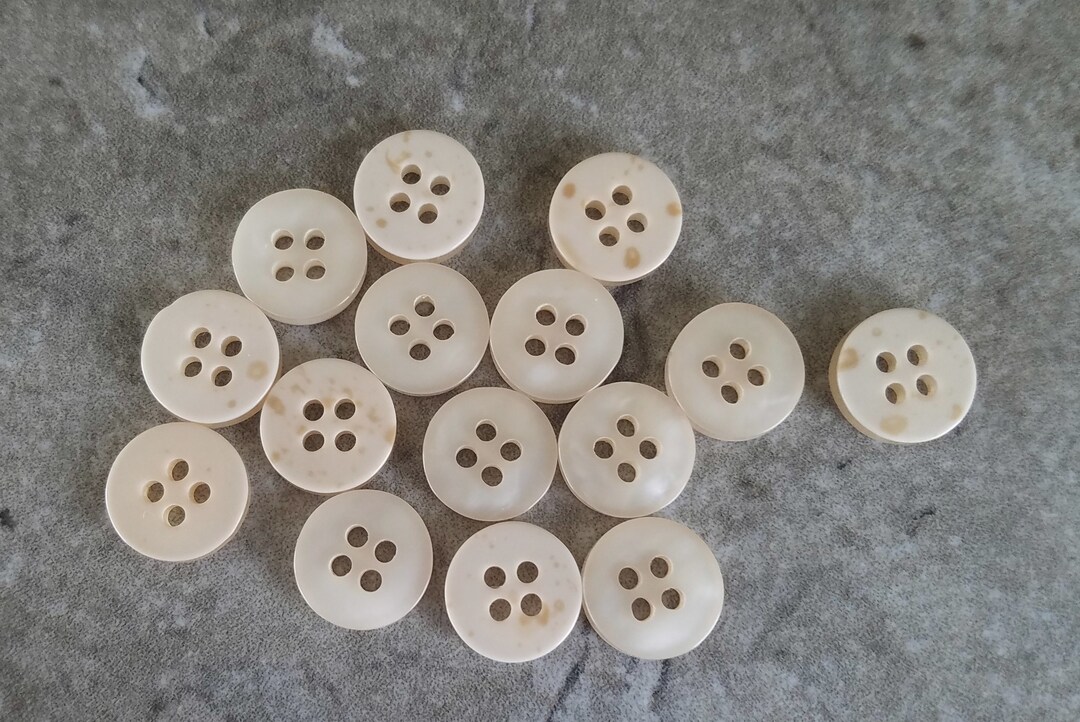 15 Tan Latte Shiny Toned Round Buttons Size 3/8
