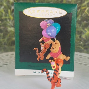 Winnie The Pooh and Tigger Miniature Ornament Christmas 1996