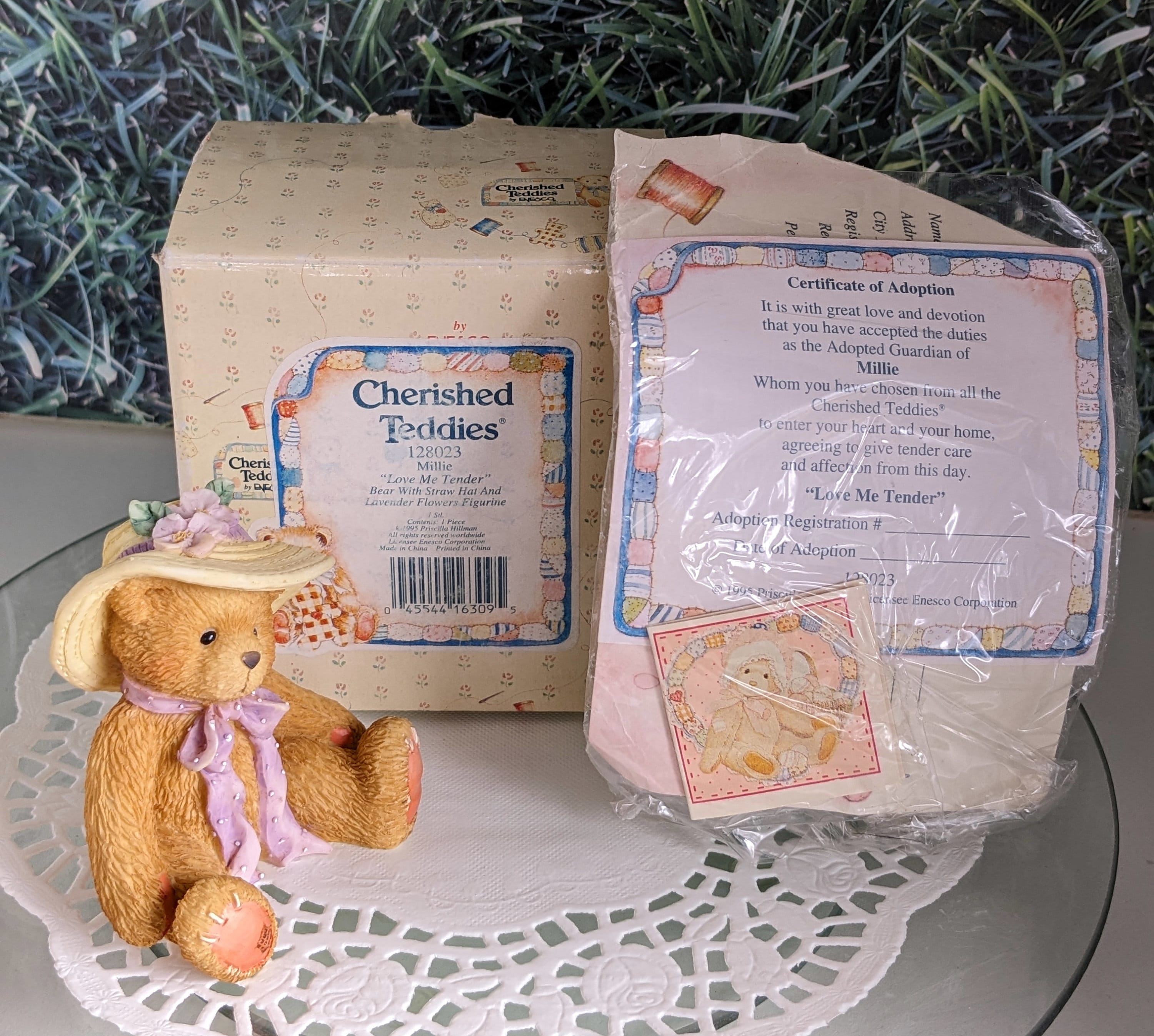 Millie With Purple Bow Cherished Teddies Figurine - Etsy