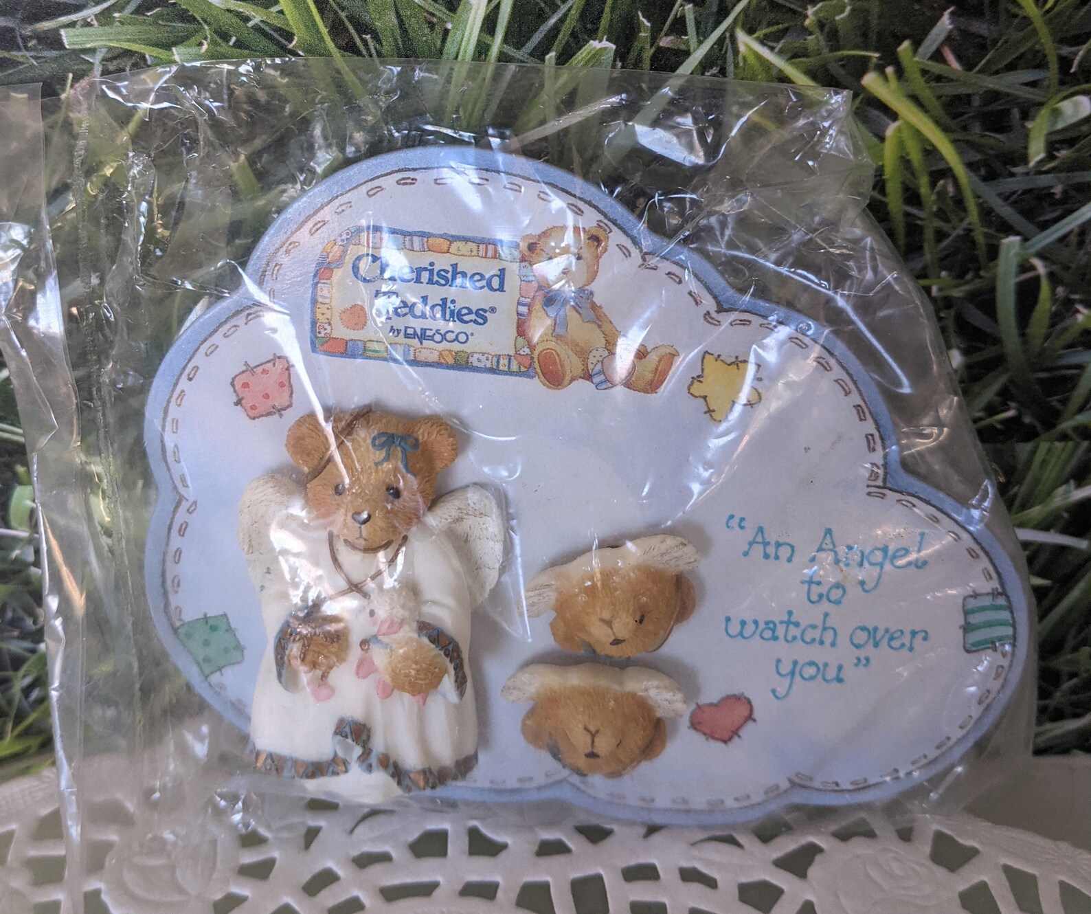 Vintage Lapel Pin & Earring Set Cherished Teddies Etsy