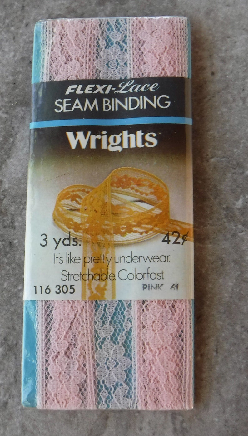 Wrights Pink Flexi Lace Seam Binding Etsy