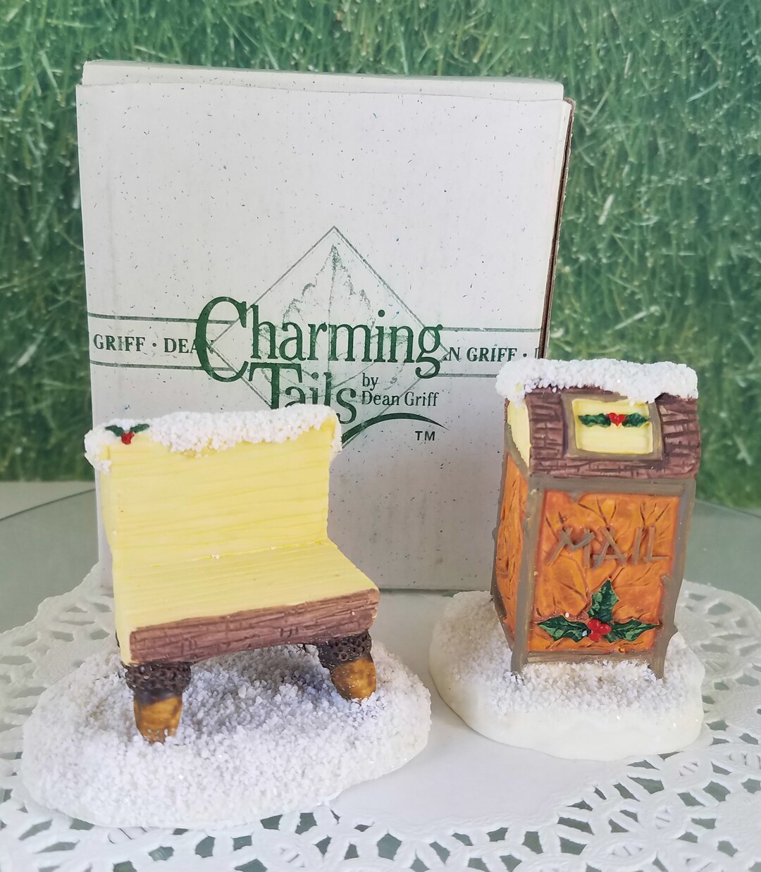 Mail Box and Bench Accessory Charming Tails Figurine - Etsy