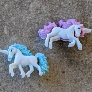 2 Glitter Unicorn Shank Buttons You choose the color