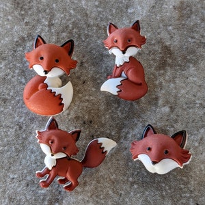 2 Fox Shank Buttons You choose the style